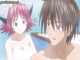 Teen hentai licking big phallus